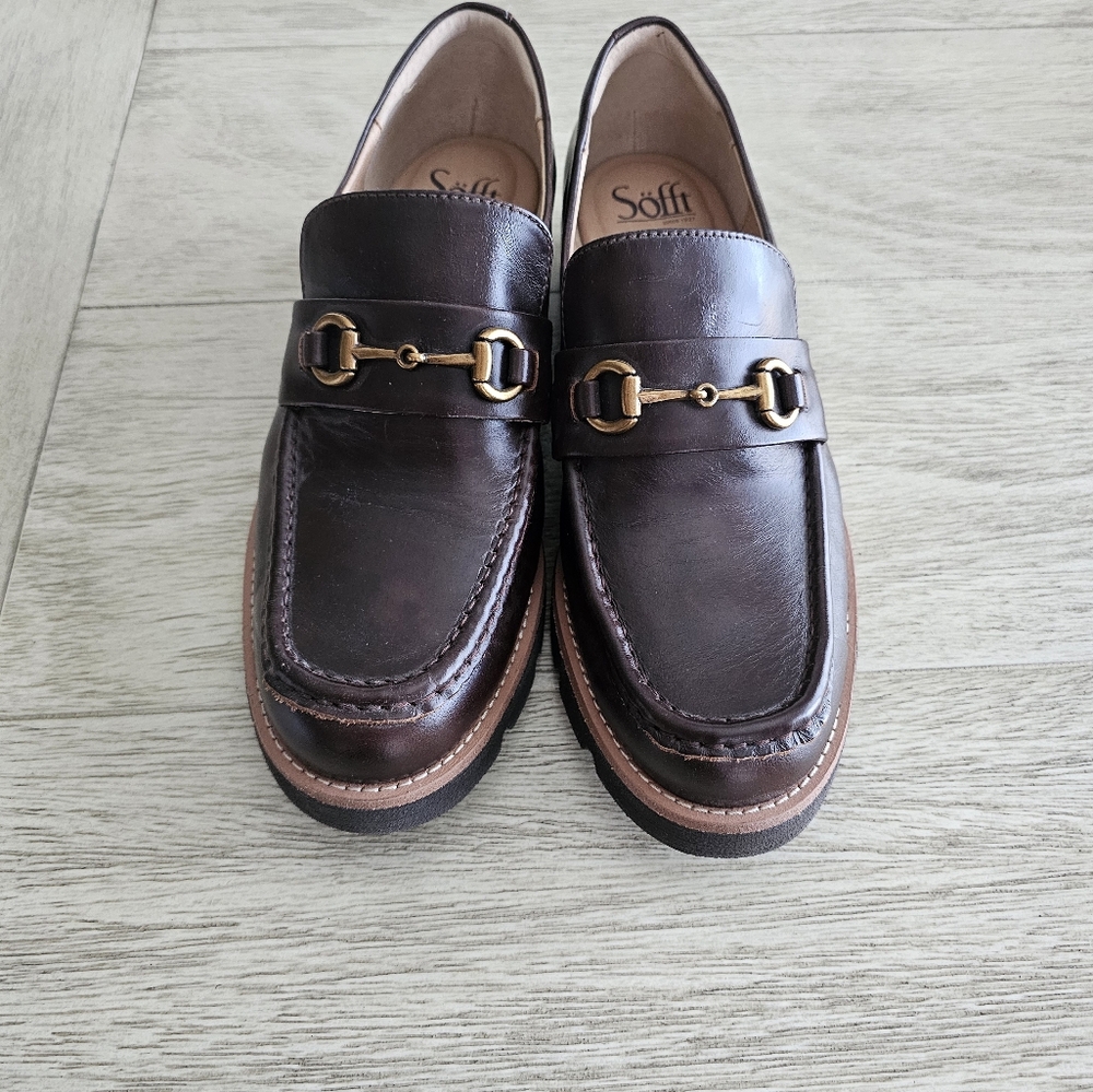 Sofft Women's Dark Brown Leather Loafers